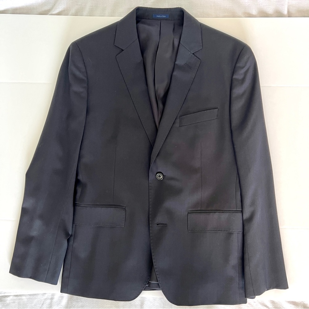 Bonobos Italian Wool Suit in Navy Slim Fit Jacket 38S slim pants 32x 27.5 slim